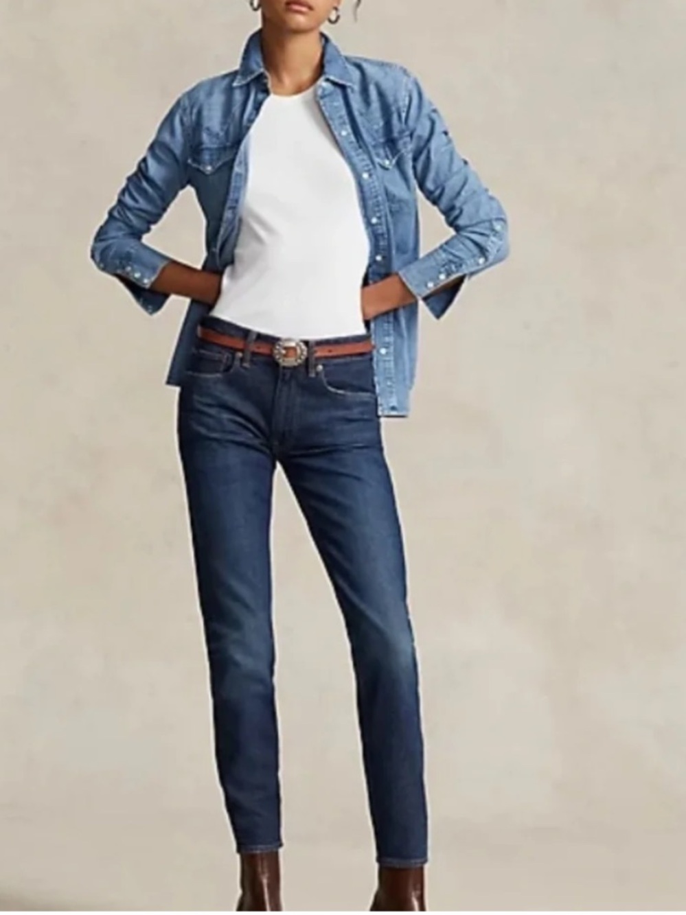 Lauren Ralph Lauren Modern Skinny Jeans 6P stretch blue denim EUC